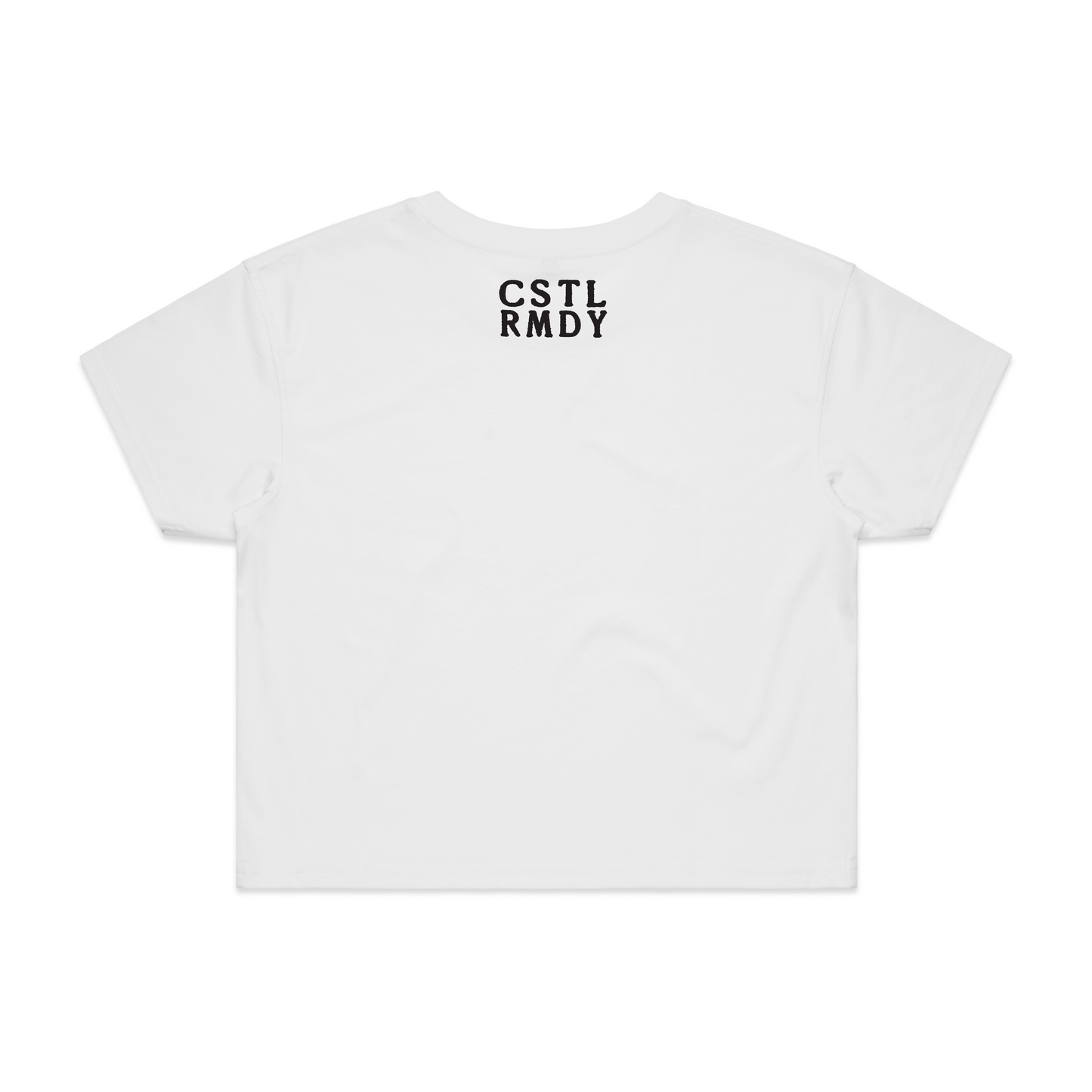 Skull Wave White Crop Top