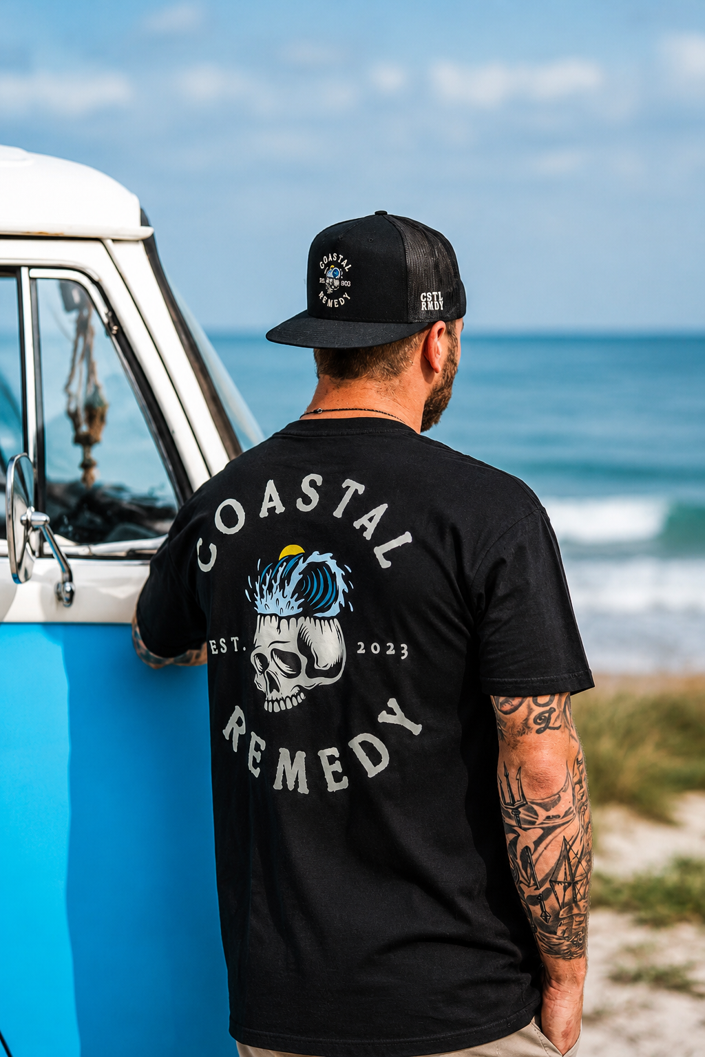 Ocean Minded Black Tee